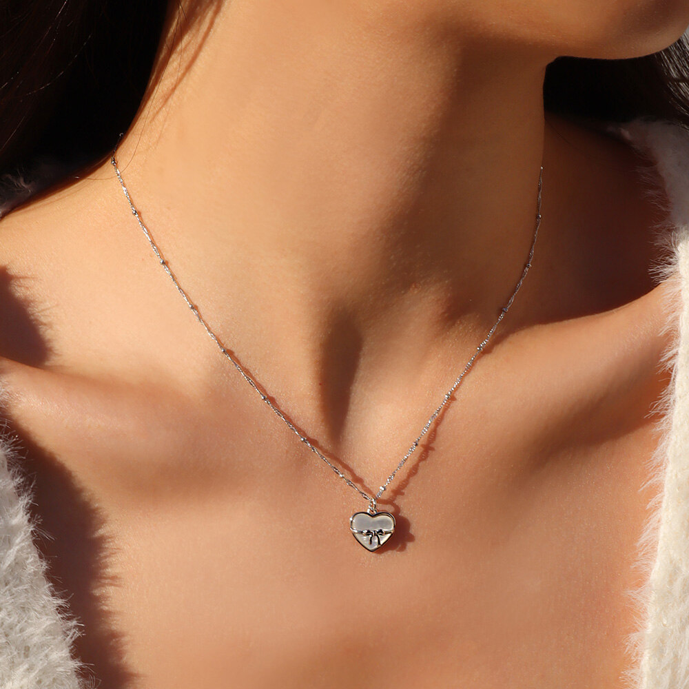 ■ENGBROX■ holiday heart necklace EBNL21114 리즈, 미연, 민니착용]holiday heart necklace - 앵브록스