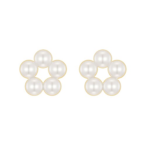 [수지, 안소희 착용]cute flower pearl earring : Gold