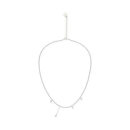 Petite Point Cubic Necklace (Silver)