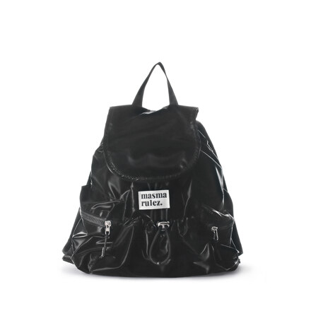 mini ver. Flap backpack_Glittery black