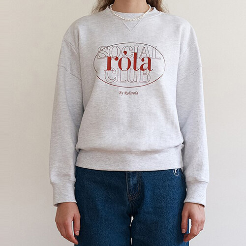 OUTLINE LOGO SWEATSHIRT MELANGE GRAY S