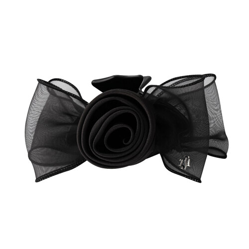 Black Swan Ribbon Hair Crow Clip
