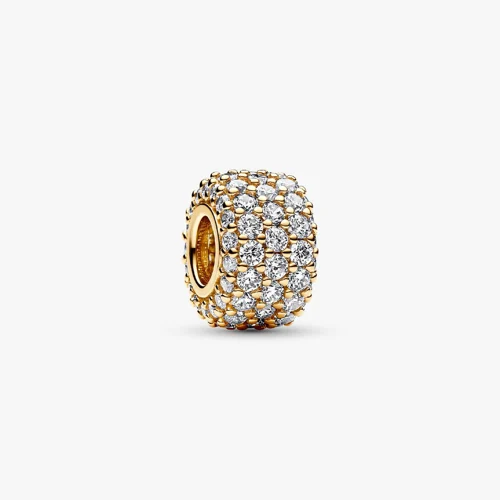 SPARKLING PAVÉ TRIPLE-ROW CHARM 吊饰_GD