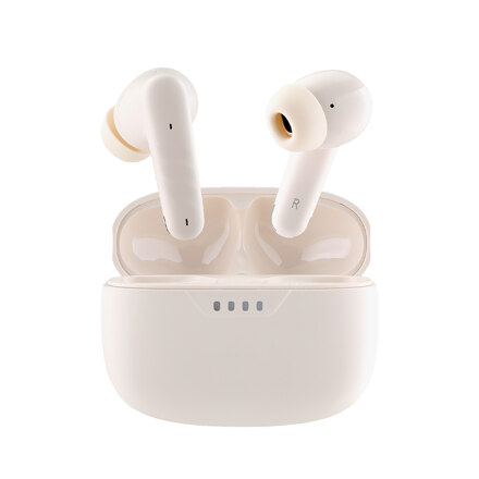 Noise-Canceling Wireless Bluetooth Earphones (White) ANCEP (耳机)