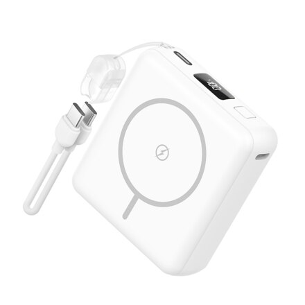 스트랩 케이블 고속충전 미니 맥세이프 보조배터리 10,000mAh STPB-MFB100 화이트