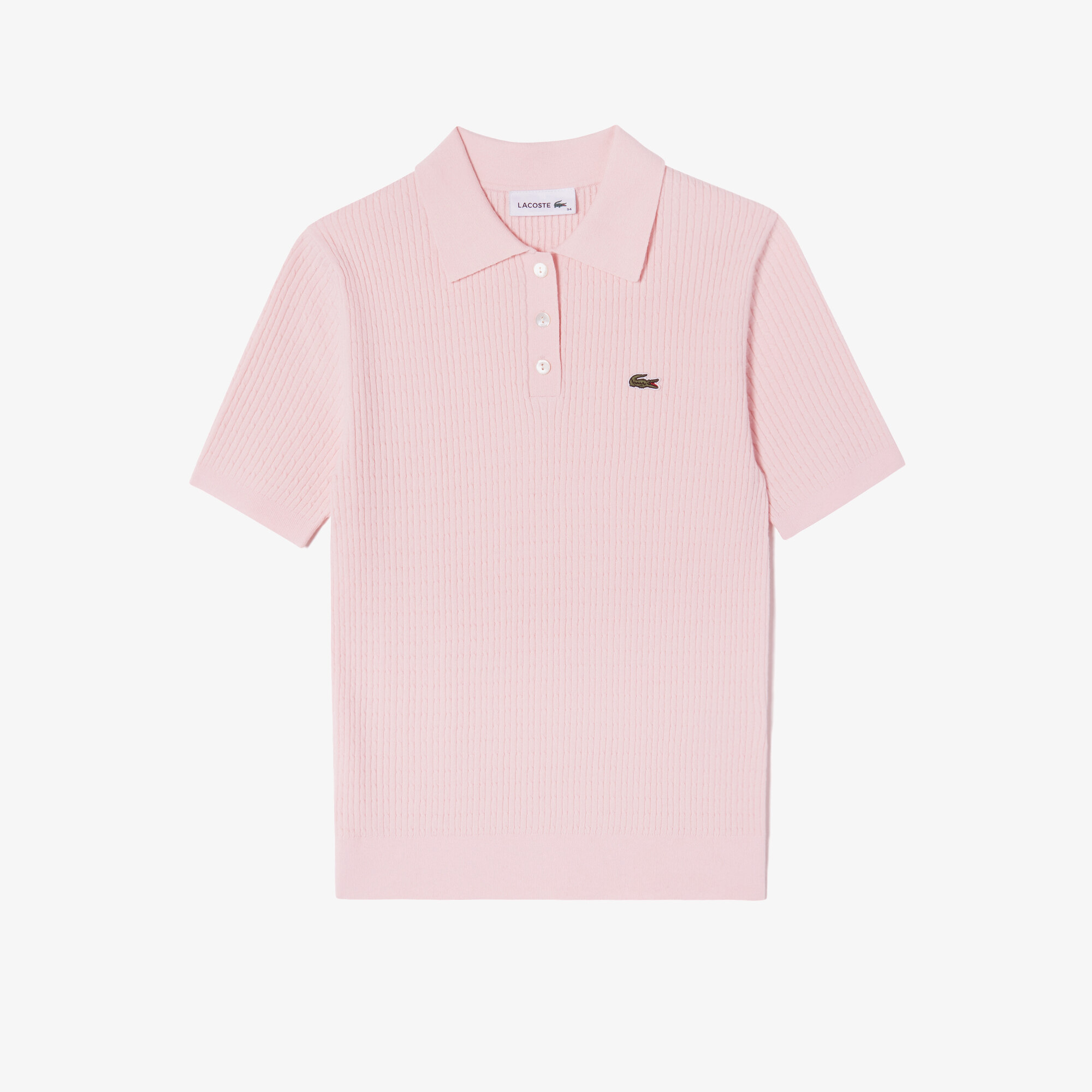 Cable Short Sleeve Sweater Polo (针织短袖马球衫)