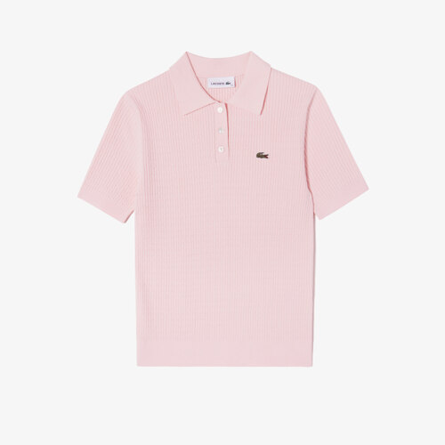 Cable Short Sleeve Sweater Polo (针织短袖马球衫)