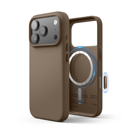 Elago iPhone 17 Pro MagSafe Leather Case - Taupe | 手机壳