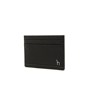 韩际新世界网上免税店-HAZZYS-钱包-HJHO1F153BK BLACK SOLID LEATHER PUPPY LOGO LINE CARD HOLDER 卡包