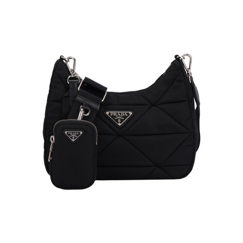 PADDED RE-NYLON SHOULDER BAG