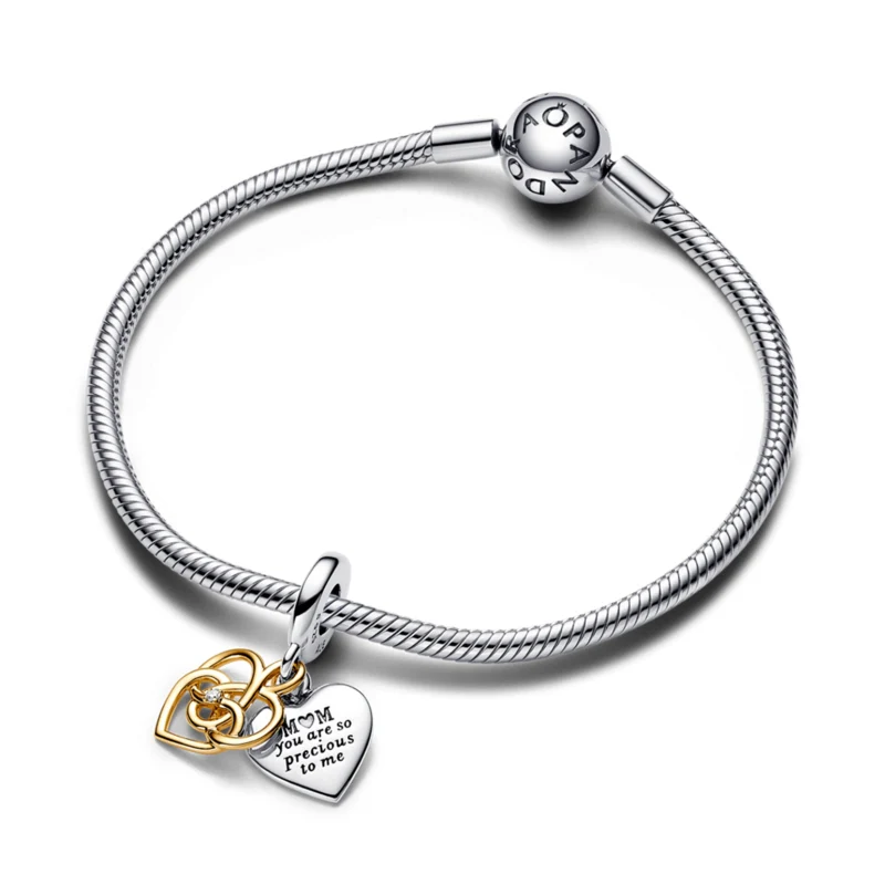 신세계인터넷면세점-판도라-bracelet-랩그로운 다이아몬드 맘 더블 댕글 참