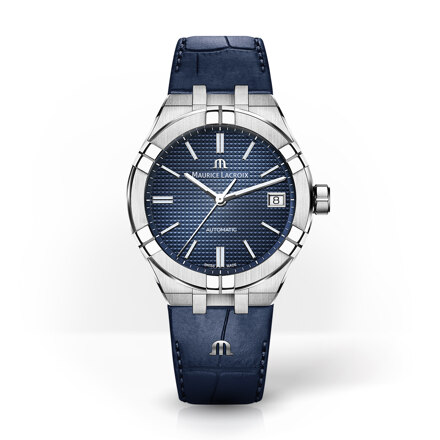 아이콘 데이트 남성용 오토매틱 39mm 가죽밴드 AI6007-SS001-430-1