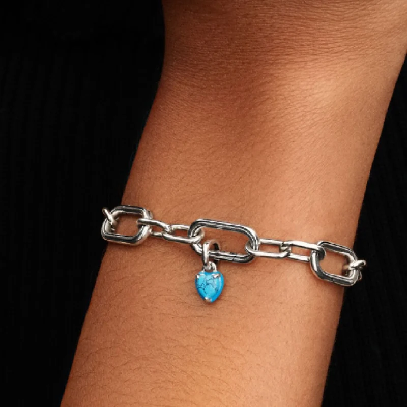 신세계인터넷면세점-판도라-bracelet-터쿼이즈 컬러드 하트 미니 댕글 참
