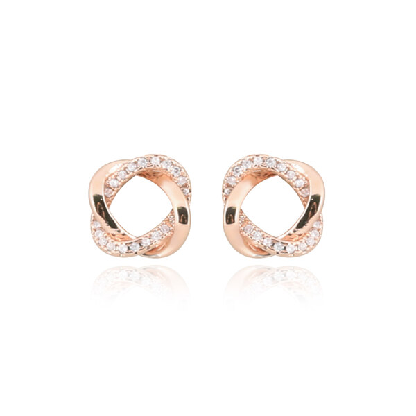 신세계인터넷면세점-쥬디앤폴-earring-[원진아, 임주은 착용] #로즈골드/실리 더블 라인 트위스트 귀걸이