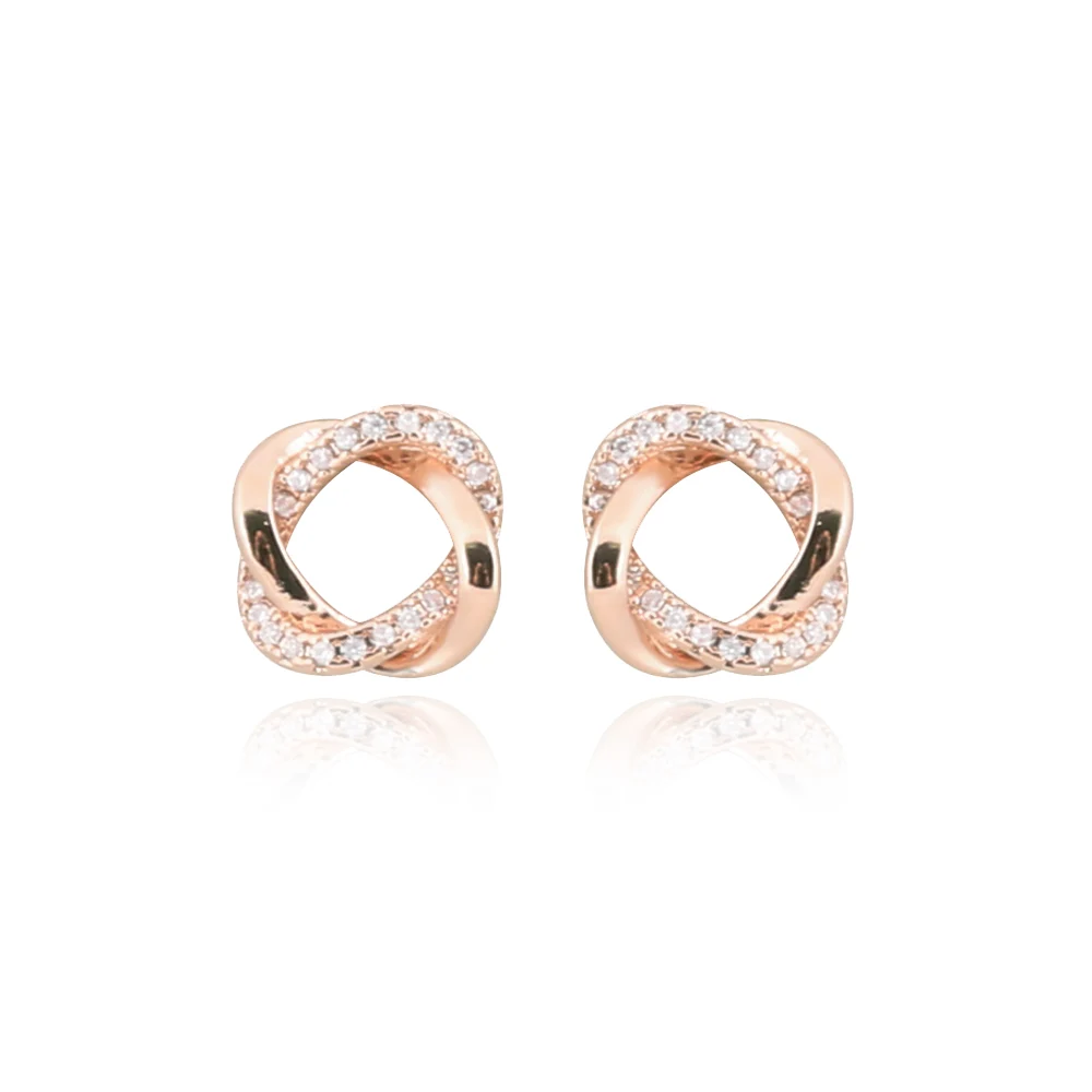 신세계인터넷면세점-쥬디앤폴-earring-[원진아, 임주은 착용] #로즈골드/실리 더블 라인 트위스트 귀걸이