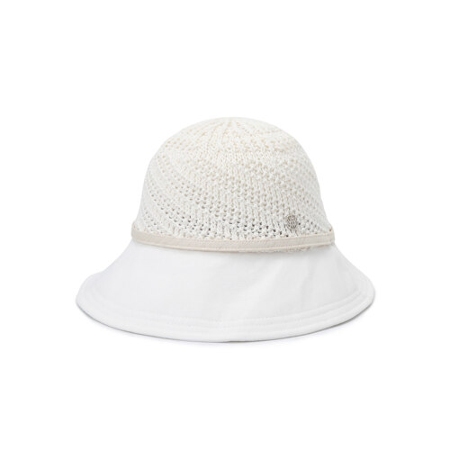 WOMEN RAFFIA MIX BUCKET HAT_WH