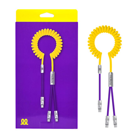 DECOAR Mellow Dual 2-in-1 Cable Yellow Purple 二合一数据线