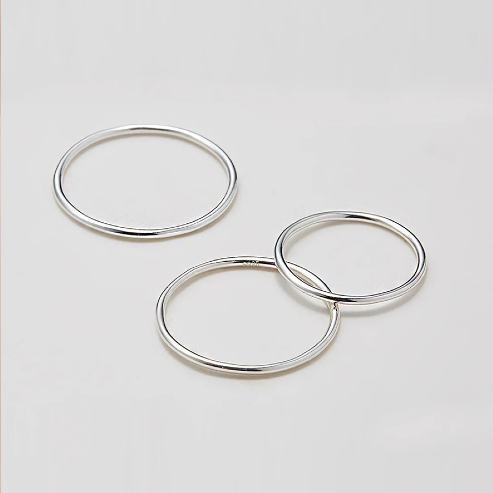 신세계인터넷면세점-헤이-ring-[수지, 에스파 윈터 착용]slim layered 3set ring : White