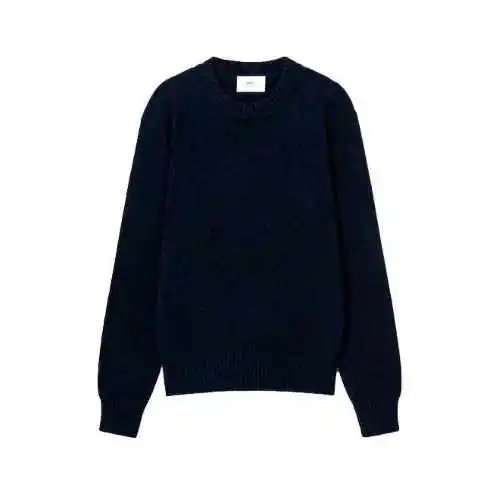 韩际新世界网上免税店-AMI-服饰-(UNISEX) CREWNECK ADC SWEATER HKS127.005 (NIGHT BLUE)