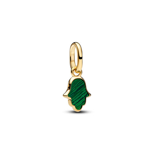 GREEN HAMSA HAND MINI DANGLE CHARM 垂饰