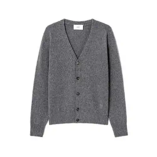 韩际新世界网上免税店-AMI-服饰-(UNISEX) CARDIGAN ADC SWEATER HKC127.005 (HEATHER GREY)