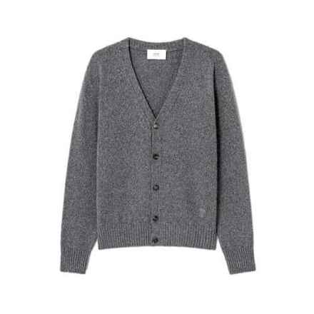 (UNISEX) CARDIGAN ADC SWEATER HKC127.005 (HEATHER GREY)