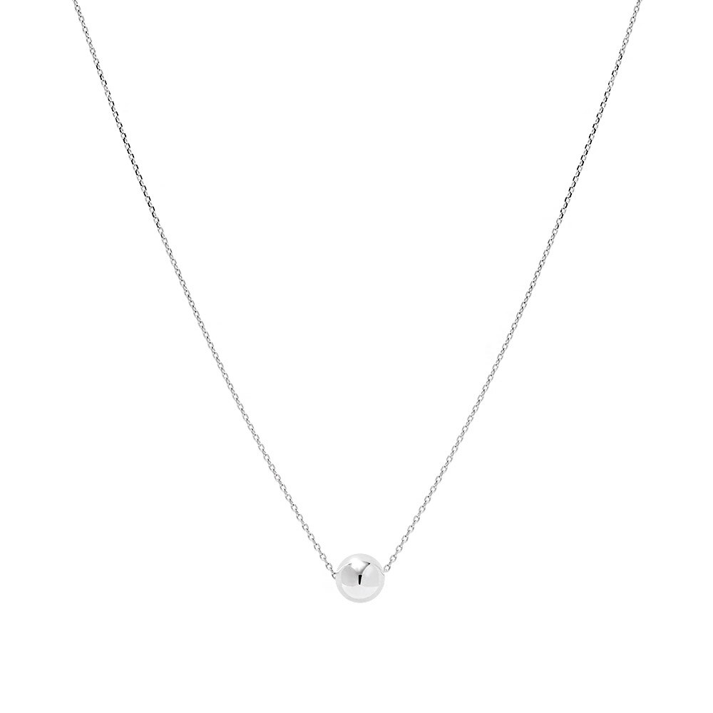 Un.silver.173 / simple ball necklace (silver)