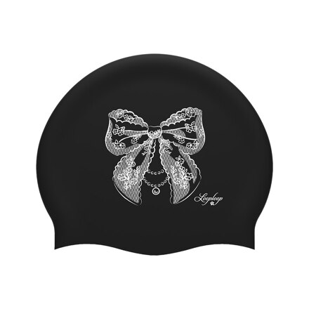 LACE BOW SILICONE 泳帽 BLACK One size