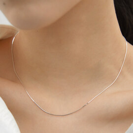 1mm snake necklace_silver