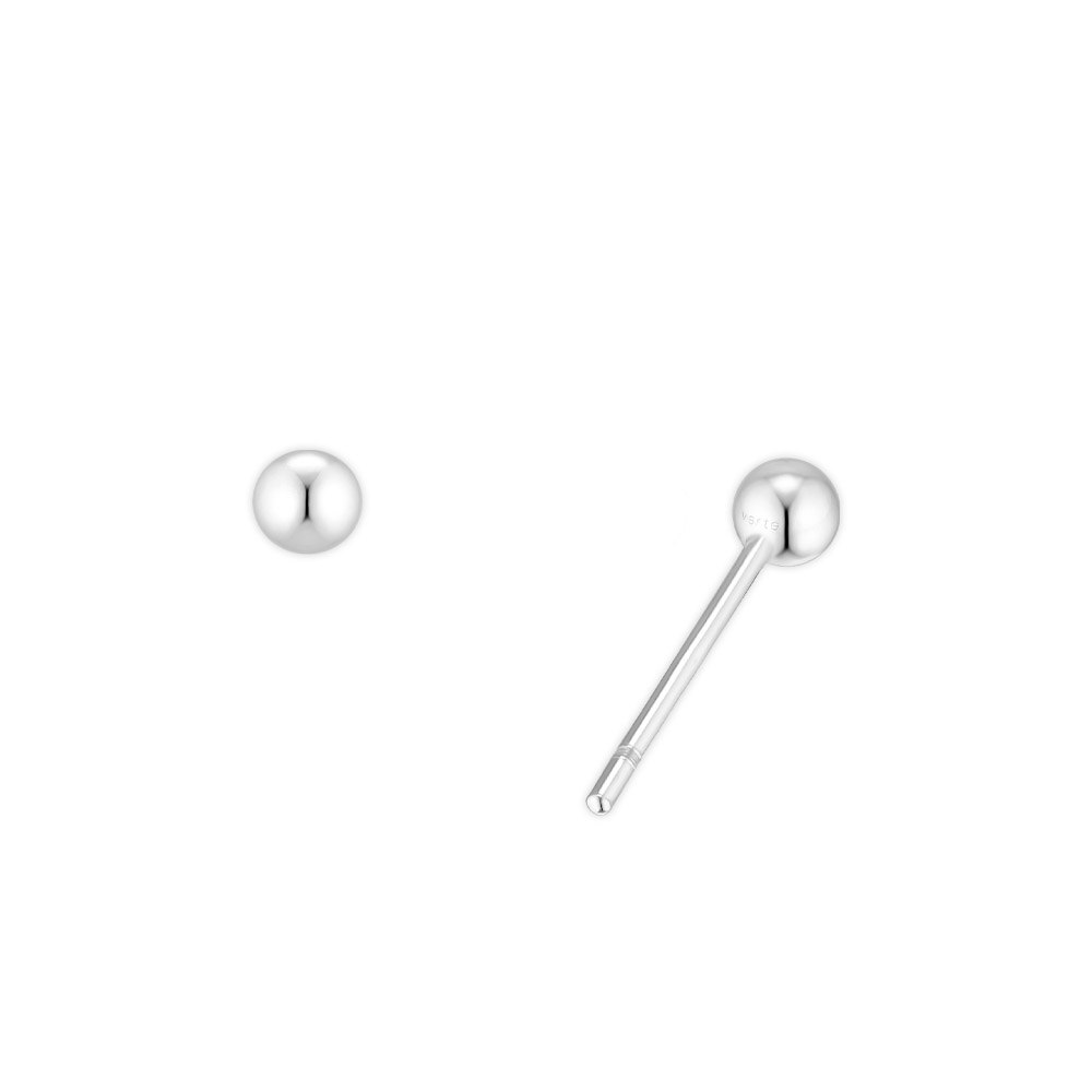 Deux.silver.163 / haute ball earring (3mm)(silver)