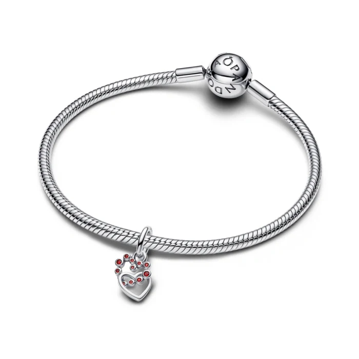 신세계인터넷면세점-판도라-bracelet-커넥티드 하트 & 레드 스톤즈 댕글 참