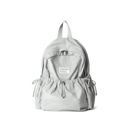 mini ver. Ribbon pocket backpack_Light gray