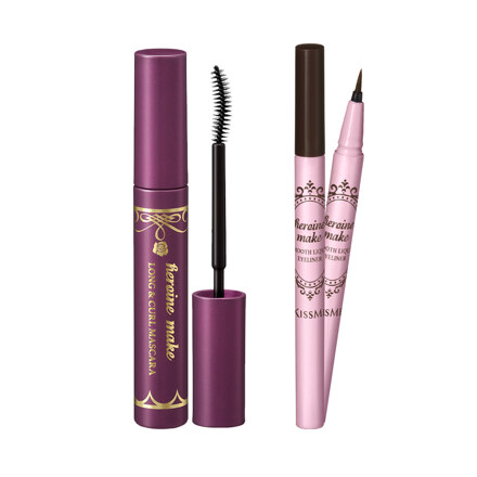 롱앤컬 마스카라 EX 블랙 + 스무스 리퀴드 아이라이너 02 브라운