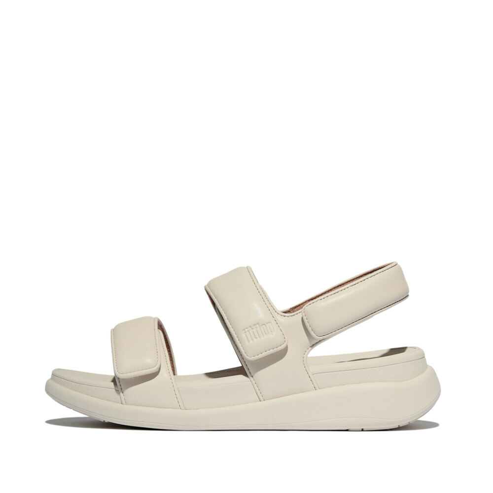Women F-MODE GO ADJUSTABLE FLATFORM BACK-STRAP SANDALS Paris Beige