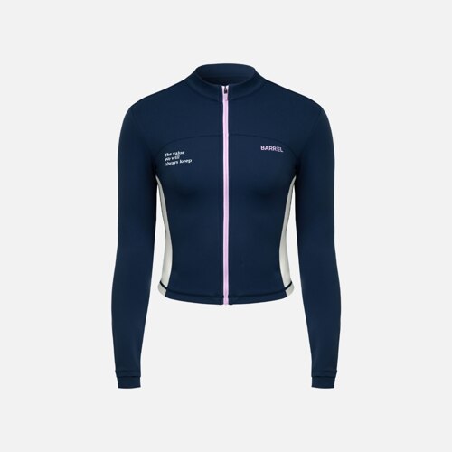 Women Vibe Crop Zip-Up Rash Guard Midnight Blue (B3SWWCR002MBL) 泳衣