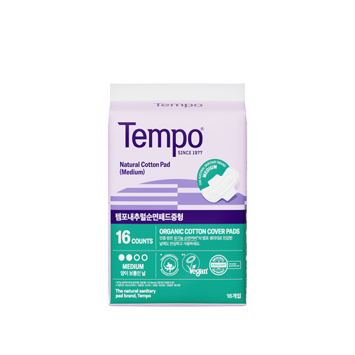 템포 내추럴순면 패드 중형 16P
