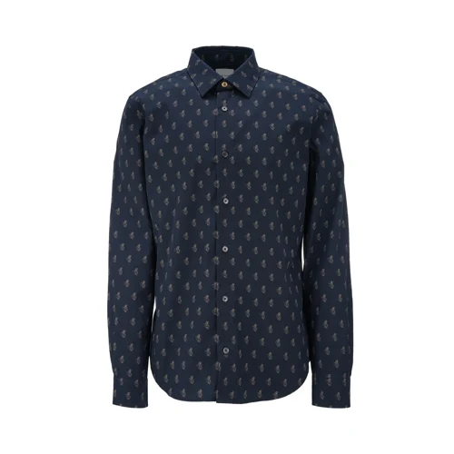 MENS S/C SUPER SLIM FIT SHIRT 네이비