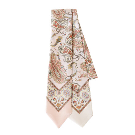 PAISLEY PINK SILK PETIT 真丝小方巾
