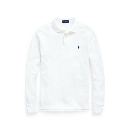 Custom Slim Fit Mesh Polo Polo衫 White
