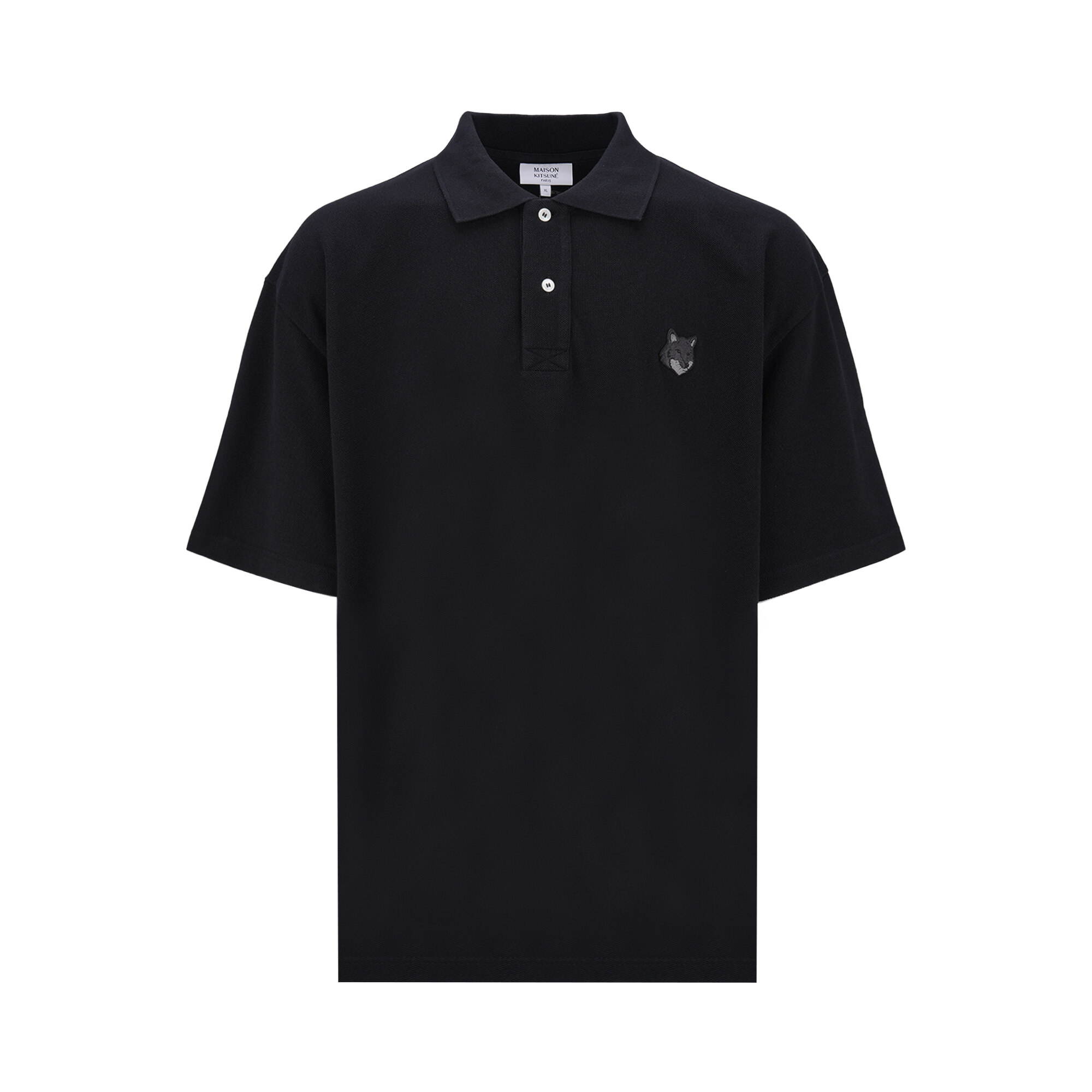 MEN TONAL FOX HEAD PATCH OVERSIZE POLO,