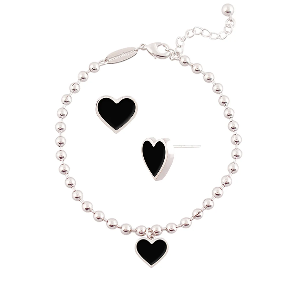 신세계인터넷면세점-누누핑거스-bracelet-미니블랙 컬랙션 2종 세트 (브레이슬릿, 이어링 세트)