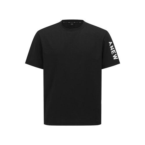 MEN SOLID ROUND SHORT SLEEVE T-SHIRT_BK_L