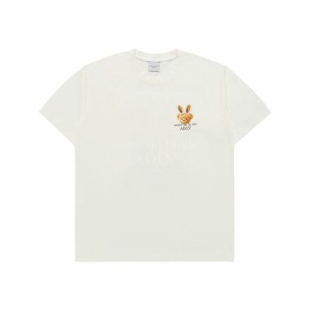 半袖上衣-奶油白-Rabbit Bear Logo
