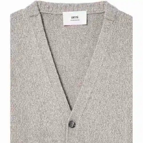 韩际新世界网上免税店-AMI-服饰-(UNISEX) CARDIGAN ADC SWEATER HKC127.005 (CHAMPAGNE)