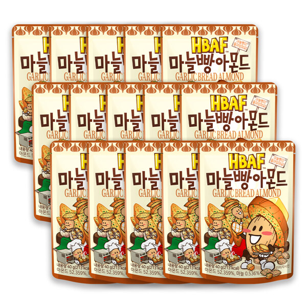 신세계인터넷면세점-바프-CookieSnack-마늘빵아몬드 (40g×15p)