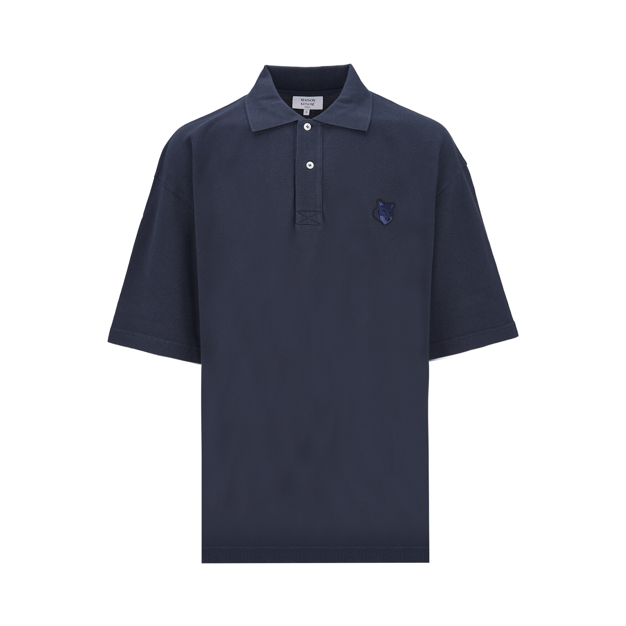 MEN TONAL FOX HEAD PATCH OVERSIZE POLO