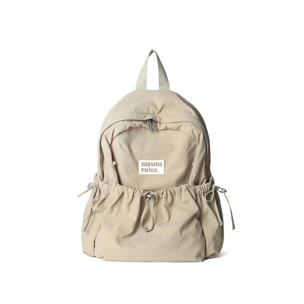 mini ver. Ribbon pocket backpack_Beige