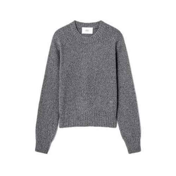 韩际新世界网上免税店-AMI-服饰-(UNISEX) TONAL ADC SWEATER FKS127.005 (HEATHER GREY)