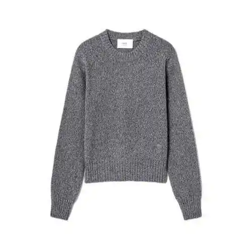 韩际新世界网上免税店-AMI-服饰-(UNISEX) TONAL ADC SWEATER FKS127.005 (HEATHER GREY)