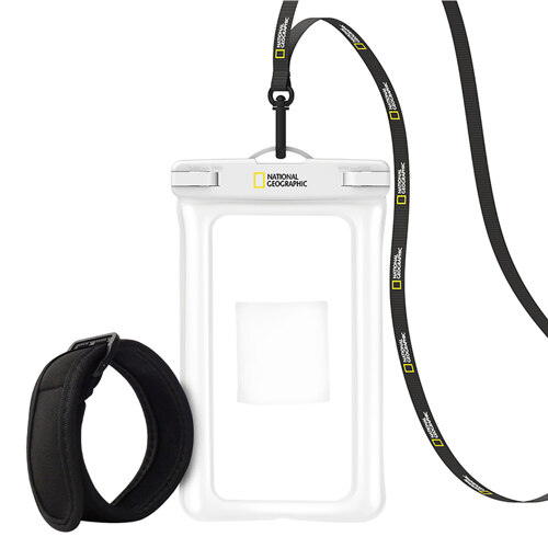 韩际新世界网上免税店-NATIONAL GEOGRAPHIC(ACC)-SMARTDEVICEACC-4-layered lock one-touch cell phone waterproof pack DX (including arm band) white